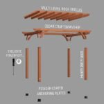Backyard Discovery Beaumont 14' x 12' Cedar Wood Outdoor Patio Pergola - Image 11