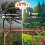 Backyard Discovery Beaumont 14' x 12' Cedar Wood Outdoor Patio Pergola - Image 3