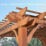 Backyard Discovery Beaumont 14' x 12' Cedar Wood Outdoor Patio Pergola - Image 5
