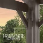 Backyard Discovery Ashford 14' x 12' Brown Steel Pergola with Soft Canopy - Image 11