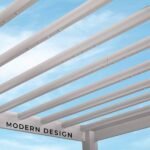Backyard Discovery Windham 14' x 10' White Steel Pergola with Soft Canopy - Image 13