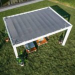 Backyard Discovery Windham 14' x 10' White Steel Pergola with Soft Canopy - Image 15