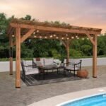 Backyard Discovery Delray 14' x 10' Cedar Wood Outdoor Patio Pergola