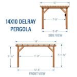 Backyard Discovery Delray 14' x 10' Cedar Wood Outdoor Patio Pergola - Image 13