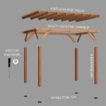 Backyard Discovery Delray 14' x 10' Cedar Wood Outdoor Patio Pergola - Image 3