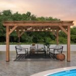 Backyard Discovery Delray 14' x 10' Cedar Wood Outdoor Patio Pergola - Image 9