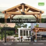 Backyard Discovery Arlington 12' x 12' Cedar Wood Outdoor Patio Gazebo - Image 3