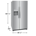 Frigidaire 36-Inch French-Style Side-by-Side Refrigerator with EvenTemp Cooling and Ice Maker - Image 4