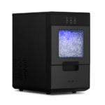 Newair Countertop Nugget Ice Maker 44 lbs. Soft Chewable Sonic Ice Machine in Black and Stainless Steel