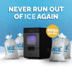 Newair Countertop Nugget Ice Maker 44 lbs. Soft Chewable Sonic Ice Machine in Black and Stainless Steel - Image 2