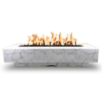 The Outdoor Plus Del Mar 84-Inch Concrete Gas Fire Pit Table