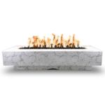 The Outdoor Plus Del Mar 84-Inch Concrete Gas Fire Pit Table