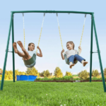 Crystals TLC 440 lbs Heavy-Duty Metal Swing Frame A-Frame Stand with 5 Hooks - Image 2