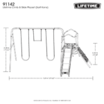 Lifetime Climb and Slide Outdoor Backyard Playset with 8-Foot Slide and Swings - Image 7