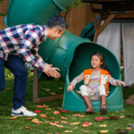 KidKraft Ranger Retreat Wooden Outdoor Playset with Tube Slide and 3 Swings - Image 3