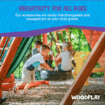 Woodplay Tiger Tower Combo A Premium Cedar Wood Outdoor Swing Set with Slide - Image 2
