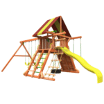 Woodplay Tiger Tower Combo A Premium Cedar Wood Outdoor Swing Set with Slide - Image 3