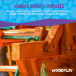 Woodplay Tiger Tower Combo A Premium Cedar Wood Outdoor Swing Set with Slide - Image 5