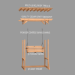 Backyard Discovery Callahan Cedar Wood Outdoor 2-Person Pergola Swing Bench - Image 10