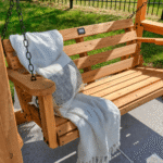 Backyard Discovery Callahan Cedar Wood Outdoor 2-Person Pergola Swing Bench - Image 3