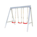 Sportspower Classic Vinyl-Covered Wooden Outdoor Swing Set with 3 Swings