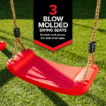 Sportspower Classic Vinyl-Covered Wooden Outdoor Swing Set with 3 Swings - Image 6