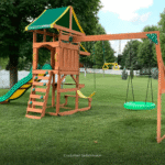 Backyard Discovery Tucson Wooden Swing Set Outdoor Playset with Slide - Image 9
