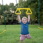 Backyard Discovery Tucson Wooden Swing Set Outdoor Playset with Slide - Image 3
