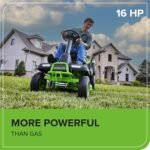 Greenworks 60V CrossoverT 30-Inch Cordless Battery Electric Riding Lawn Tractor - Image 4