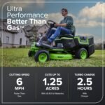 Greenworks 60V CrossoverT 30-Inch Cordless Battery Electric Riding Lawn Tractor - Image 5