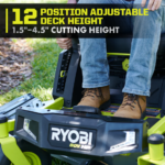 RYOBI 80V HP Brushless 54-Inch Battery Electric Cordless Zero-Turn Riding Mower with Mulch Kit - Image 8