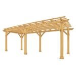 Yardistry Meridian 10' x 22' Cedar Wood Outdoor Pergola
