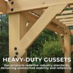 Yardistry Meridian 10' x 22' Cedar Wood Outdoor Pergola - Image 10
