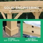 Yardistry Meridian 10' x 22' Cedar Wood Outdoor Pergola - Image 7